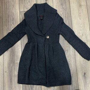 Shae Elegant Black Cardigan with Shawl Collar- Purchased from Anthropologie